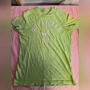 Hollister mens Lime Green Tee with Logo